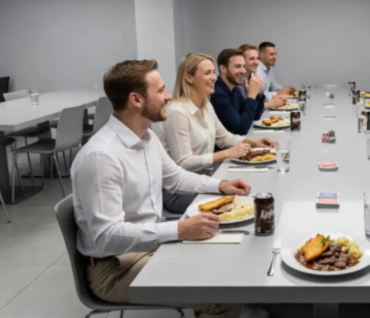 Občerstvení a nápoje servírované během pokerové session v restauraci Kout Chuti